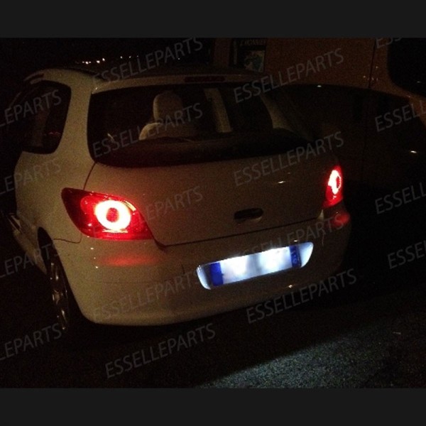 Coppia Luci Targa T10 W5W 5 LED canbus 6000K Bianco per Peugeot 307 Restyling