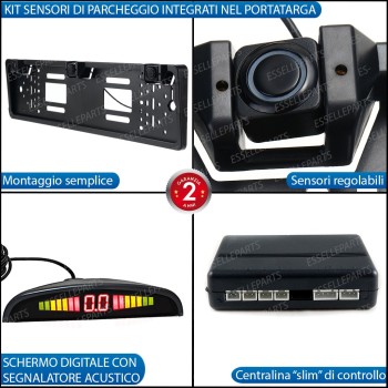 Kit Sensori di Parcheggio con portatarga per Nissan Note II Kit Sensori di Parcheggio con portatarga per Nissan Note II