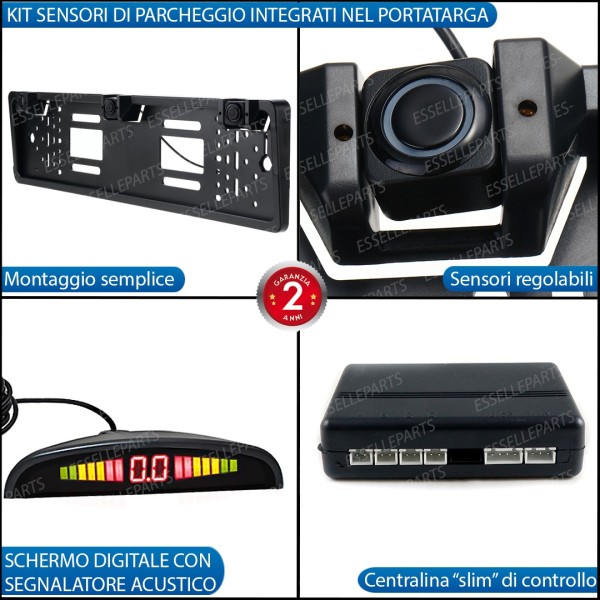 Kit Sensori di Parcheggio con portatarga per Opel Corsa E
