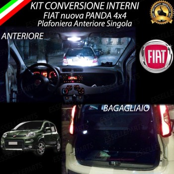 Kit LED interni Completo 6000K Canbus Fiat Panda MK3 Cross con plafoniera Singola