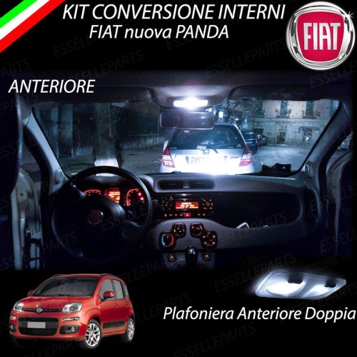 Kit LED interni Basic Pack 6000K Canbus Fiat Panda MK3 Cross con plafoniera doppia