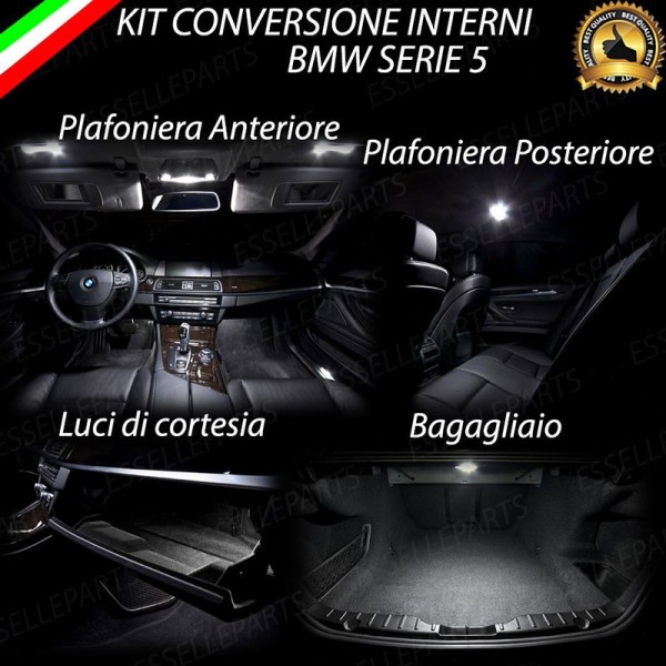 Kit LED interni Completo 6000K Bianco Canbus Bmw Serie 5 F10 Berlina