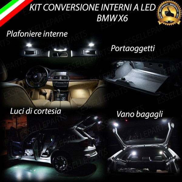 Kit LED Interni Per Bmw X6 E71 E72 6000K Luce Bianca Canbus