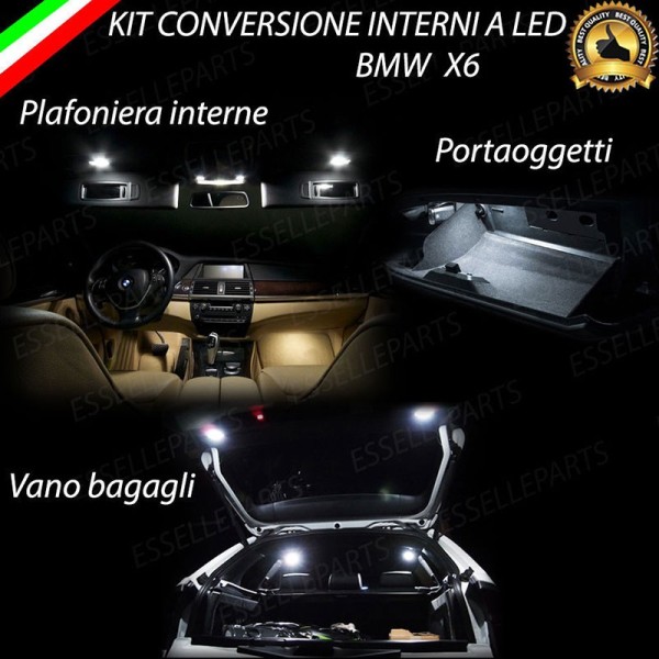 LED Interni Per Bmw X6 E71 E72 6000K Bianco Canbus