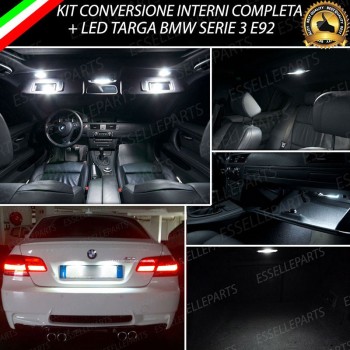Kit LED Interni + Targa Per Bmw Serie 3 E92 E93 6000K Canbus