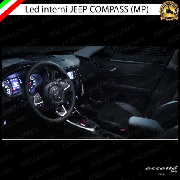 Kit LED interni Completo 6000K Bianco Canbus Jeep Compass MK2 con Tetto Panoramico