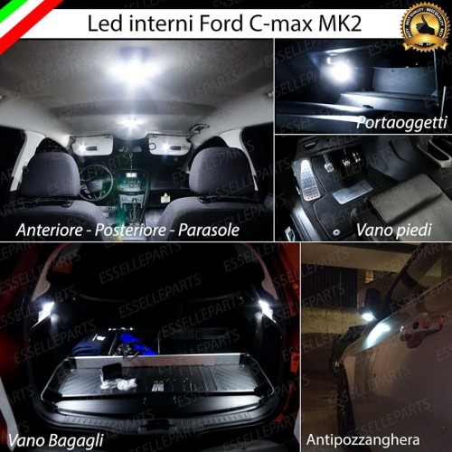 Kit LED interni Completo 6000K Luce Bianca Canbus Ford C-Max MK2