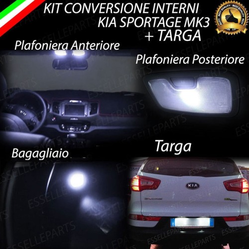 Kit LED Interni + LED Targa Per Kia Sportage 3 6000K Canbus