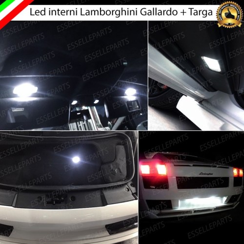 Kit Led interni Completo + Luci targa LED 6000K bianco ghiaccio Lamborghini Gallardo