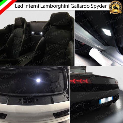 Kit Led interni Completo + Luci targa LED 6000K bianco Lamborghini Gallardo Spyder