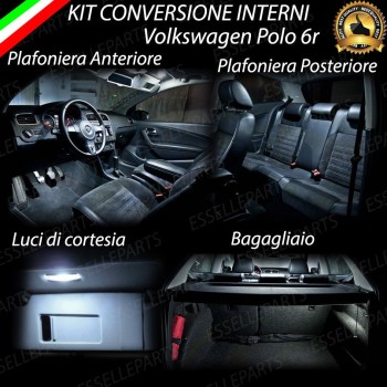 Kit LED interni Completo 6000K bianco Canbus VW Polo 6R 6C1 Dal 2014