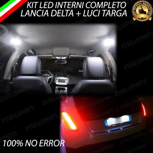 Kit LED interni + LED targa 6000K Canbus Lancia Delta MK3 senza tetto panoramico