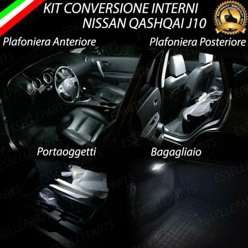Kit LED interni Medium Pack 6000K Canbus Nissan Qashqai J10 con Tetto Panoramico
