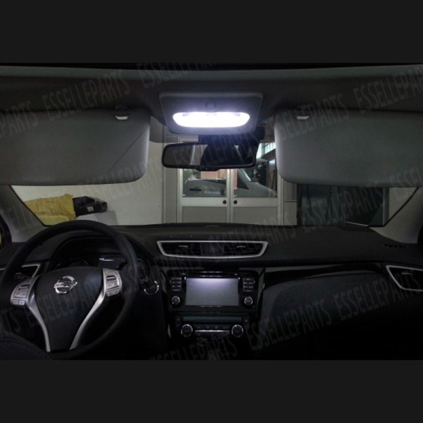 Kit LED interni + Luci targa LED 6000K Canbus Nissan Qashqai J11 con Tetto Panoramico