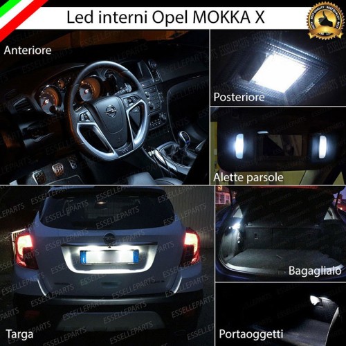 Kit LED Interni + LED Targa Per Opel Mokka X 6000K Canbus
