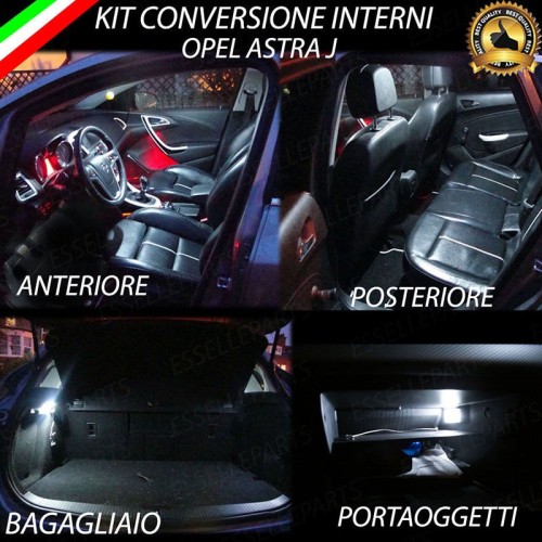 Kit LED Interni + LED Targa Per Opel Astra J 6000K Canbus