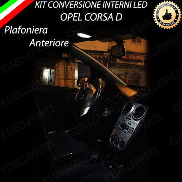Kit LED interni Basic Pack 6000K Bianco Canbus Opel Corsa D con singolo punto luce