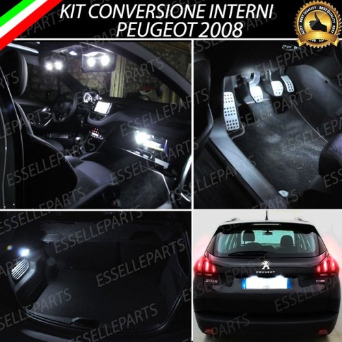 Kit LED Interni + LED Targa Per Peugeot 2008 6000K Canbus