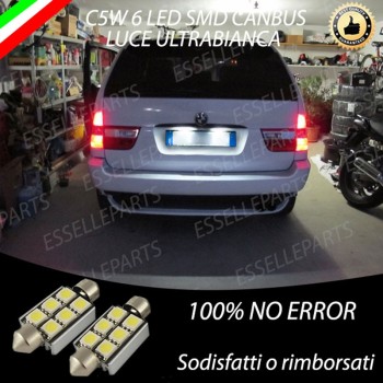 Luci Targa a LED per Bmw X5 E53 6000K Canbus No error