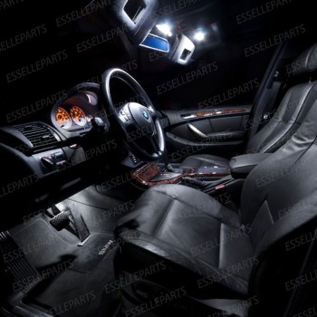 Kit LED interni + LED Targa 6000K Bianco Canbus BMW X5 E53 senza tetto panoramico