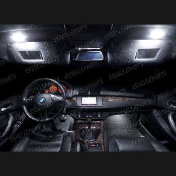 Kit LED interni + Luci targa LED 6000K Bianco Canbus BMW X5 E53 con Tetto Panoramico