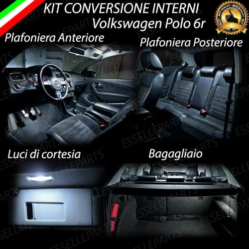 Kit Led interni Medium Pack 6000K bianco Canbus VW Polo 6R 6C1 Dal 2014