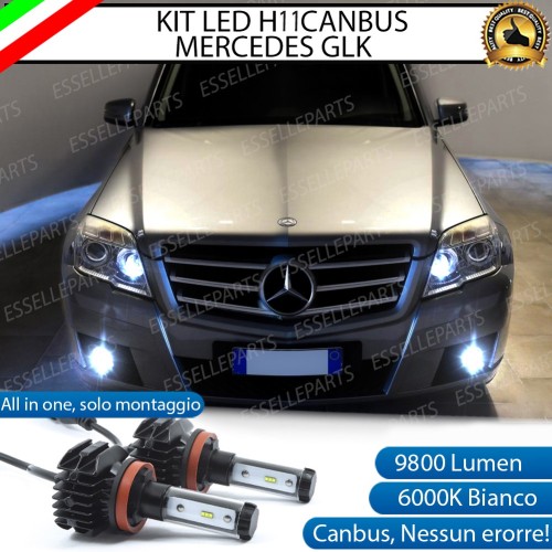 Kit Full LED H11 Fendinebbia 9800 Lumen 6000K bianco MERCEDES GLK PRE-RESTYLING