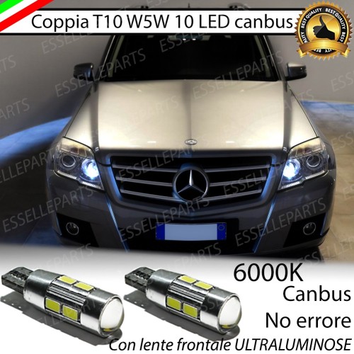 Luci posizione T10 W5W 10 LED canbus 6000K Mercedes GLK Pre-Restyling