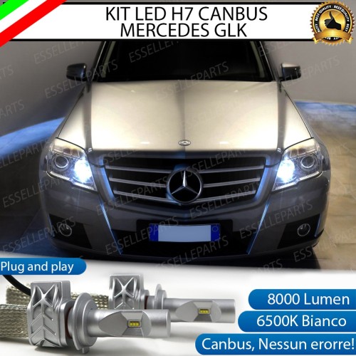 Kit Full LED H7 8000 Lumen 6000K bianco Abbaglianti MERCEDES GLK PRE-RESTYLING