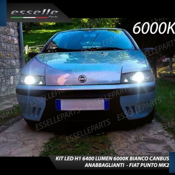 Kit Full LED H1 Anabbaglianti 6400 Lumen 6000K bianco FIAT PUNTO II DAL 2001 IN POI