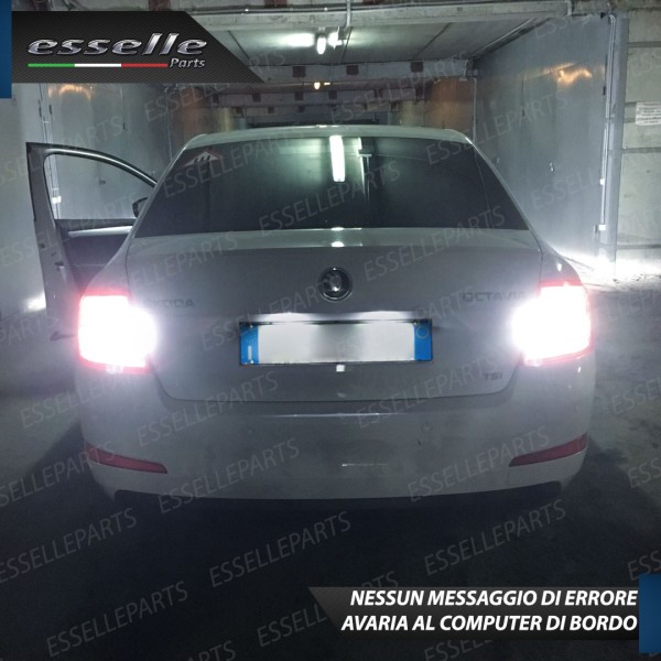 Luci Retromarcia Led Canbus SKODA OCTAVIA II Luce Bianca No Error