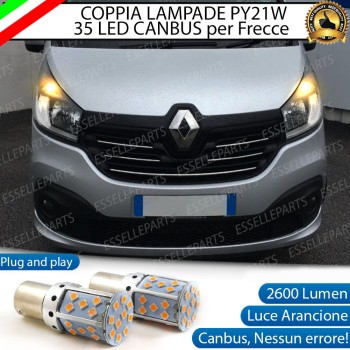 Coppia Frecce Anteriori PY21W 35 LED Canbus Renault TRAFIC 3