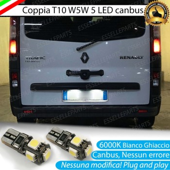 Luci Targa 5 LED Canbus 6000K per Renault Trafic 3