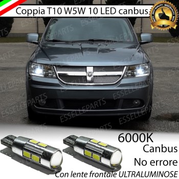 Lampade T10 W5W Canbus 10 LED no error luci posizione Dodge Journey