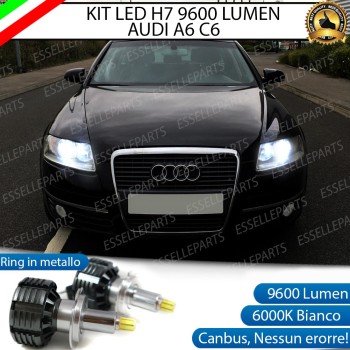Kit Full LED H7 9600 Lumen 6000K bianco Anabbaglianti AUDI A6 C6 Dal 2009 Kit Full LED H7 9600 Lumen 6000K bianco Anabbaglianti AUDI A6 C6 Dal 2009