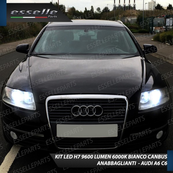 Kit Full LED H7 9600 Lumen 6000K bianco Anabbaglianti AUDI A6 C6 Dal 2009