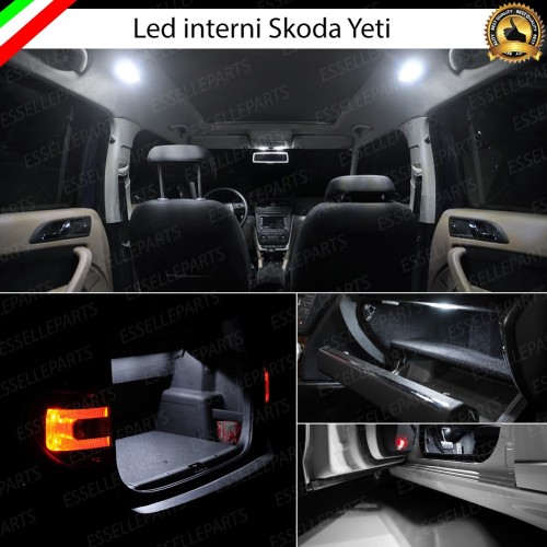 Kit Led interni Medium Pack 6000K Bianco Canbus per Skoda Yeti Restyling