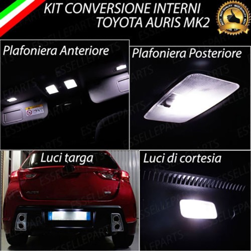 Kit LED Interni + Targa Per Toyota Auris MK2 6000K Canbus