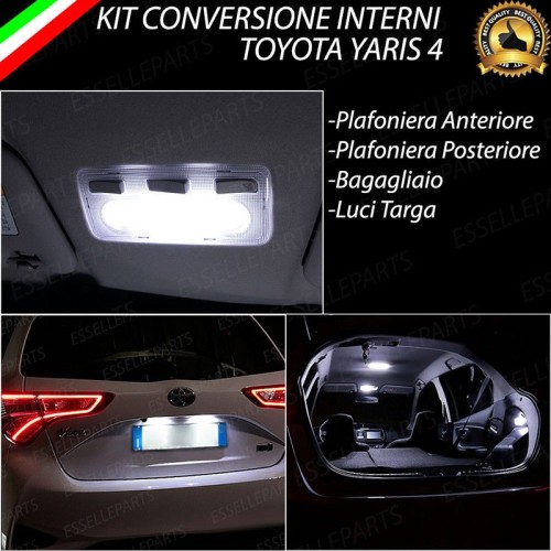 Kit Led interni + Targa 6000K Bianco Canbus per Toyota Yaris MK3 Restyling Dal 2017