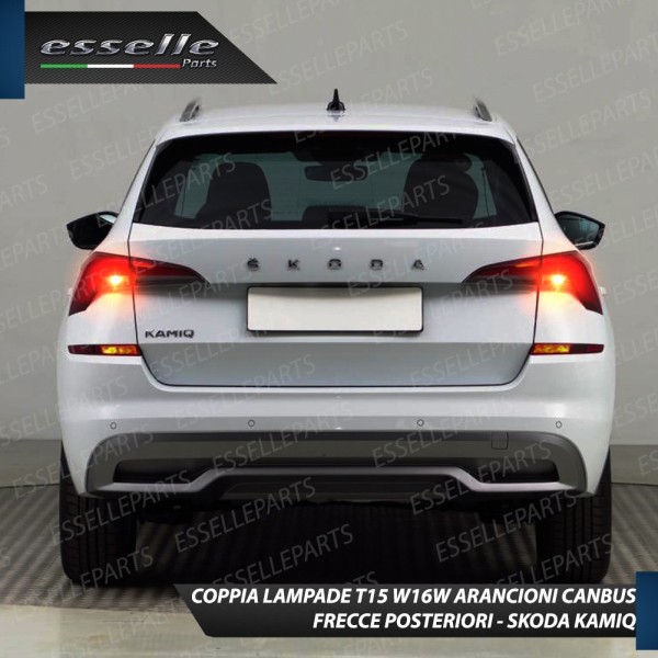 Lampada  T15 W16W 15 LED Canbus ARANCIONE FRECCE PER SKODA KAMIQ