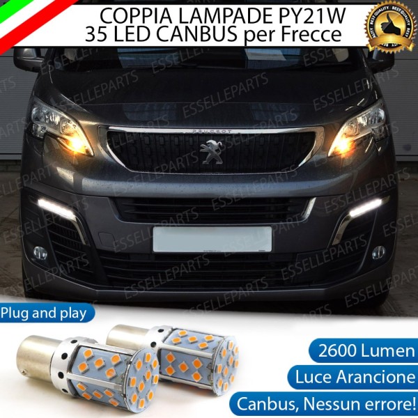 Lampade ANTERIORI PY21W BAU15S 35 LED Canbus PEUGEOT TRAVELLER