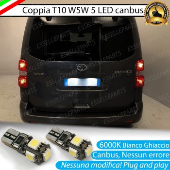 Luci Targa 5 LED Canbus 6000K per TOYOTA PROACE VERSO