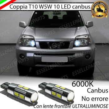 Coppia Lampade T10 W5W 10 LED Canbus 6000K bianco NISSAN X TRAIL MK2