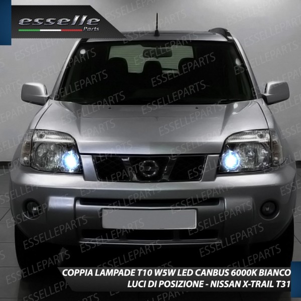 Coppia Lampade T10 W5W 10 LED Canbus 6000K bianco NISSAN X TRAIL MK2