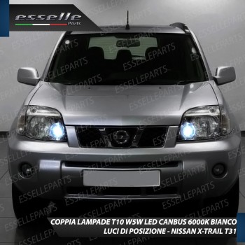 Coppia Lampade T10 W5W 10 LED Canbus 6000K bianco NISSAN X TRAIL MK2