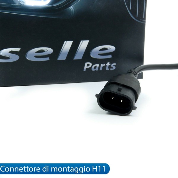 Kit Mono LED H11 12000 Lumen 6000K Anabbaglianti NISSAN X TRAIL MK2 Con Lenticolare