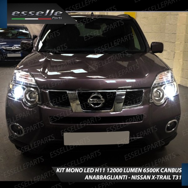 Conversione Fari Full LED 12000LM + 10000LM NISSAN X TRAIL MK2 Con fari Lenticolari