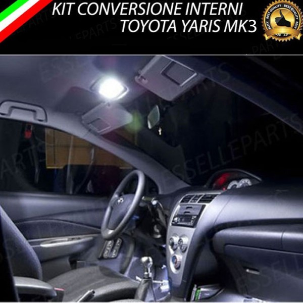 Kit Led interni Completo 6000K Bianco Canbus PER Toyota Yaris MK3 Pre-Restyling