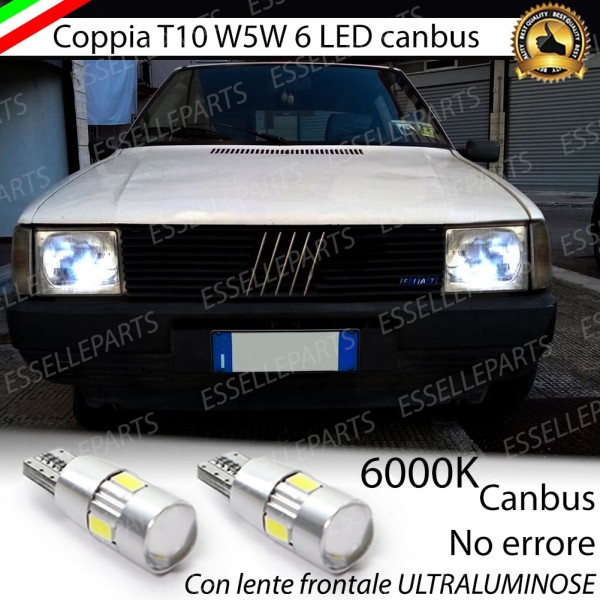 Luci posizione 6 LED Canbus 400 Lumen FIAT UNO