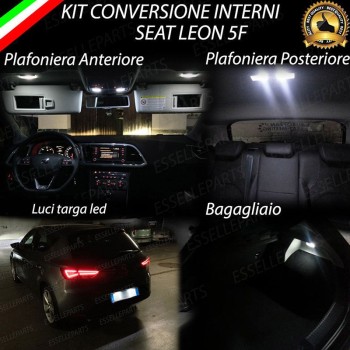 Kit LED interni + Luci targa LED 6000K bianco Canbus Seat Leon MK3 5F